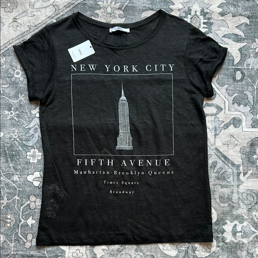 Mango Black New York City Graphic Tee